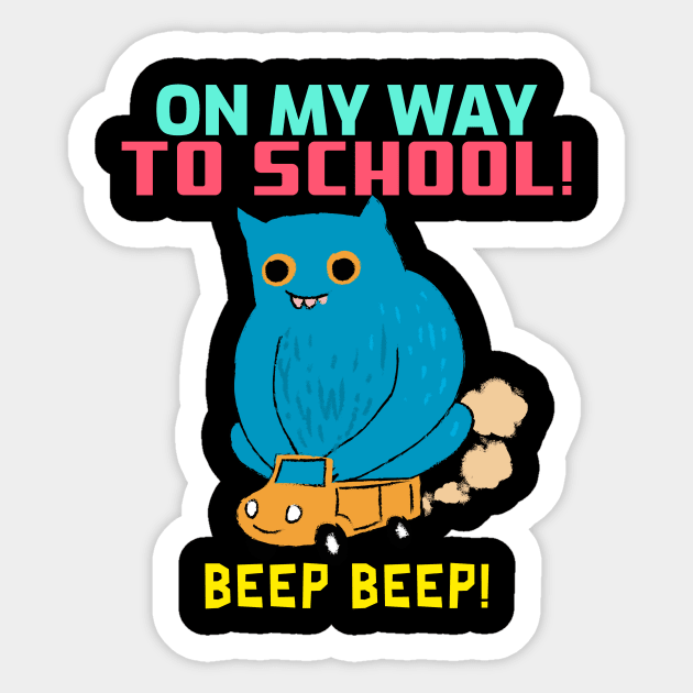 On My Way To School | Cute Baby Sticker by KidsKingdom